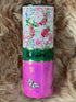 20oz Duo Epoxy Tumbler with floral, pink, and butterflies