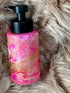 18oz Pink Floral Epoxy Soap Pump Dispenser
