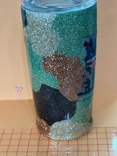 30 oz Fatty Camo/ American Flag Epoxy Tumbler